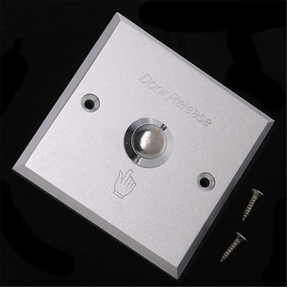(10 шт.) серебристый цвет металлик поверхности двери Кнопка выхода контроля доступа коммутатора автоматически перезагружена домофон