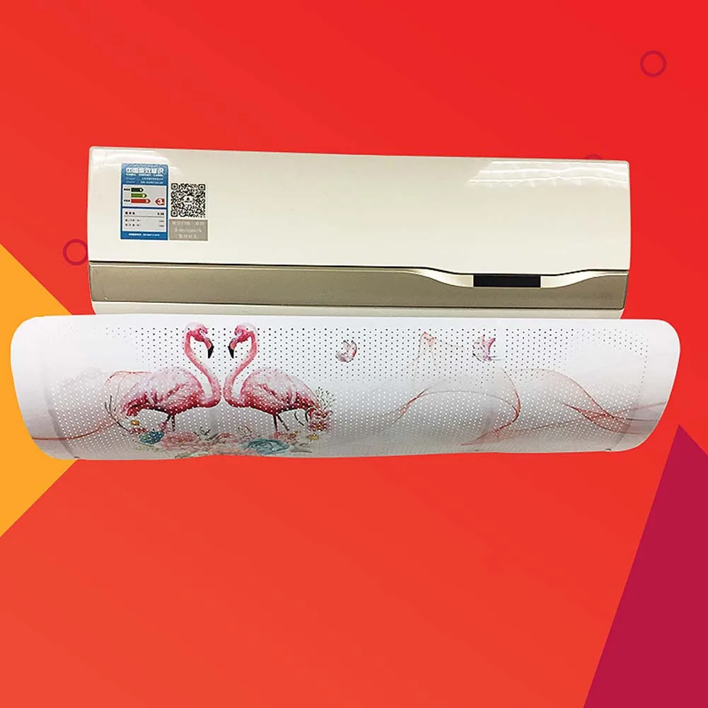 Fashion Hanging Air Conditioner Windshield Outlet Shutter Board Prevent Direct Blow Baffle Wind Shroud HY99 JY19 - Цвет: Flamingos