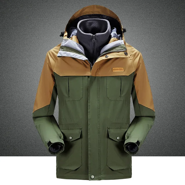 Male Windproof Waterproof Warm Mountaineering Outdoor Tech Jacketsin