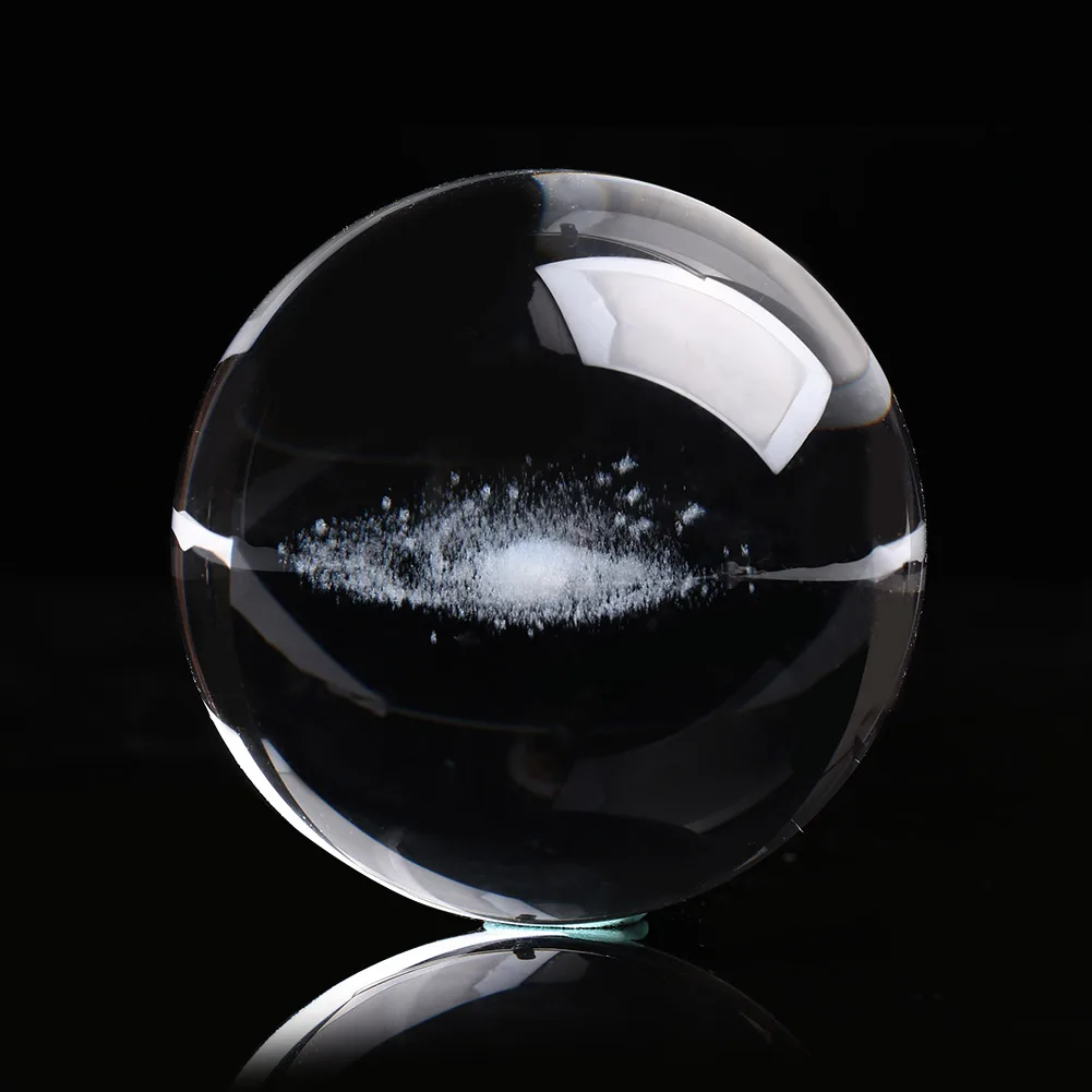 Milky Way миниатюрные хрустальные шары 3D модель стекло с лазерной гравировкой шар Сфера для домашнего офиса лучшие подарки украшения ремесла аксессуары - Цвет: Only ball