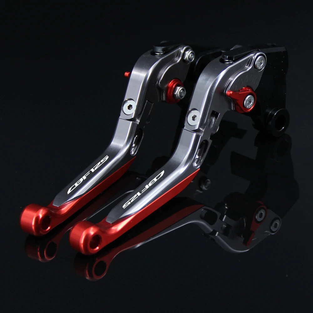 Логотип(CBF125) красный+ Титан для Honda CBF125 CBF 125 2009-2013 2012 2011 2010 ЧПУ Регулируемый мотоцикл Рычаги Тормозная система сцепления