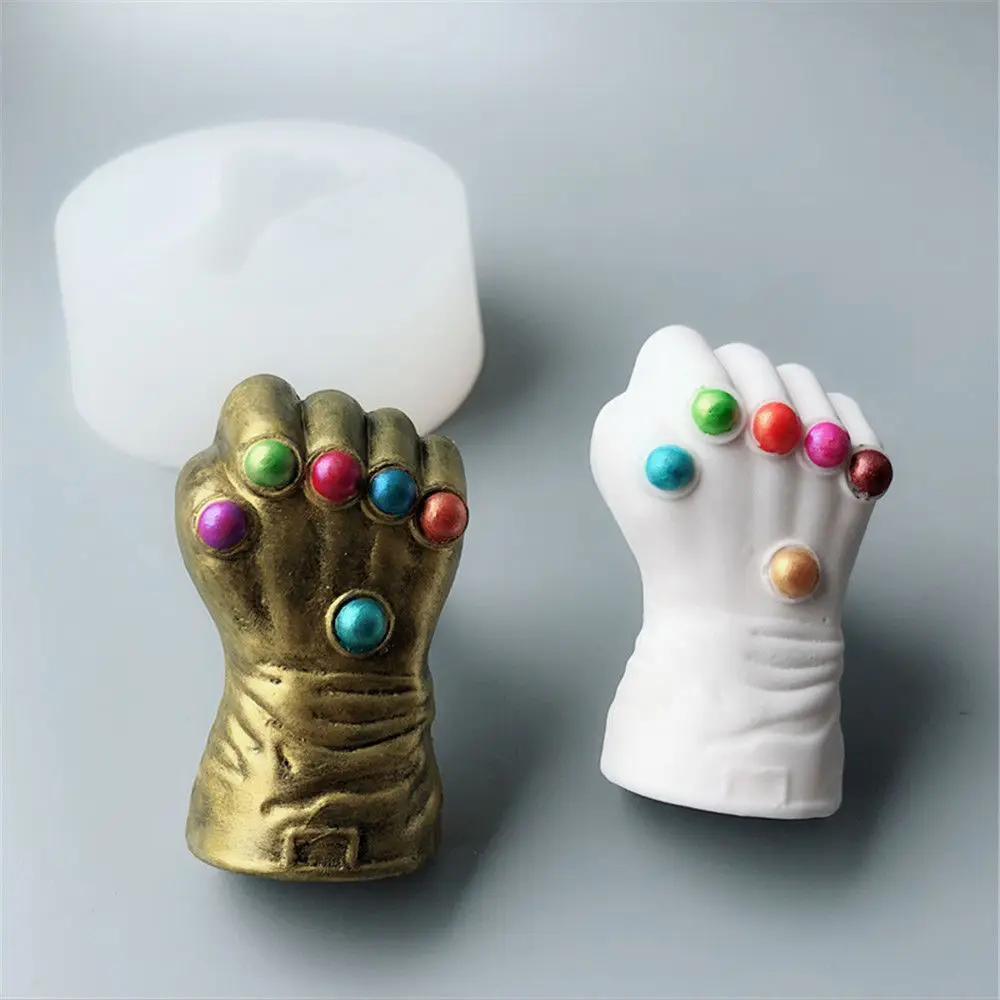 Grainrain Thanos Infinity Gauntlet мыло Бар Плесень DIY автомобиль орнамент свечи смолы плесень