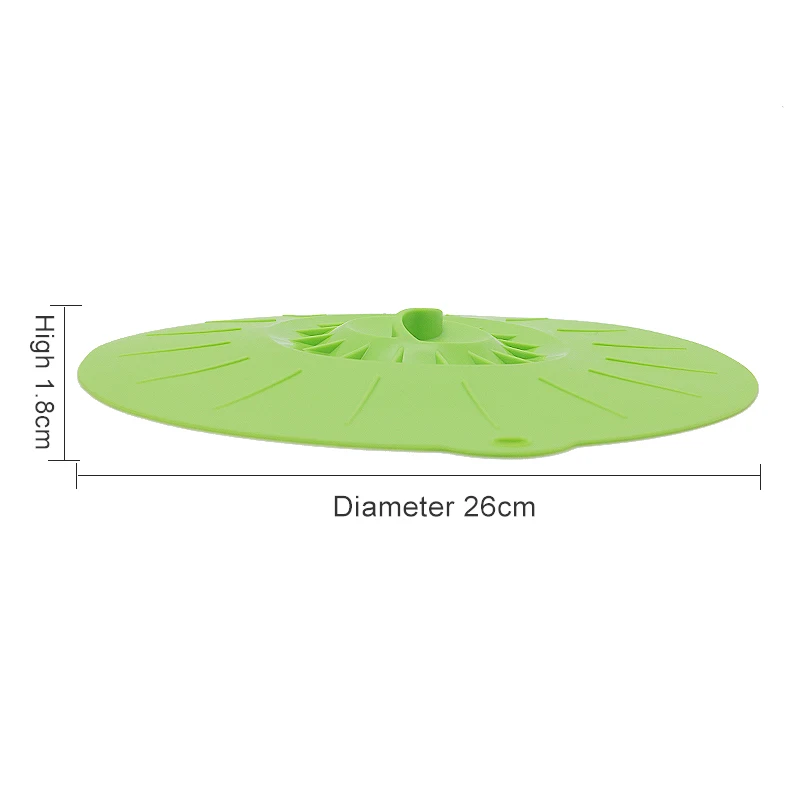 26cm ULKNN, 3 размера, крышка для кухонной плиты, бытовая, без запаха, крышка для парового корабля, крышки для посуды, герметичные крышки для сковороды, пробка для разлива - Цвет: 26cm