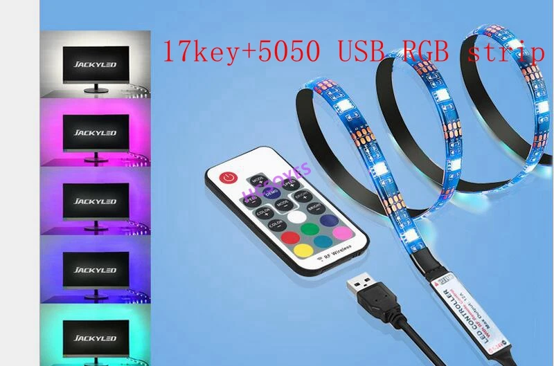 ТВ/компьютер чехол фоновый свет набор 3key 17key 24key IR RF беспроводной Bluetooth контроллер пульт дистанционного управления 5050 RGB USB полоса Стоп свет