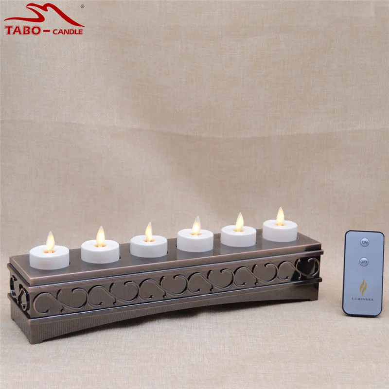 6pcs Luminara Rechargeable Flameless LED Votive Candle Luminara Rechargeable LED Tealight Candle