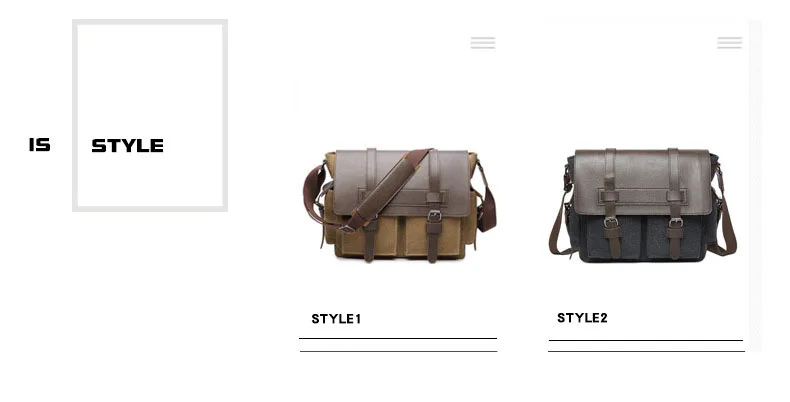 Designer Brand Canvas Briefcase Vintage Men Messenger Bags Fashion Male Shoulder Bag with leather Crossbody Bags Briefcase