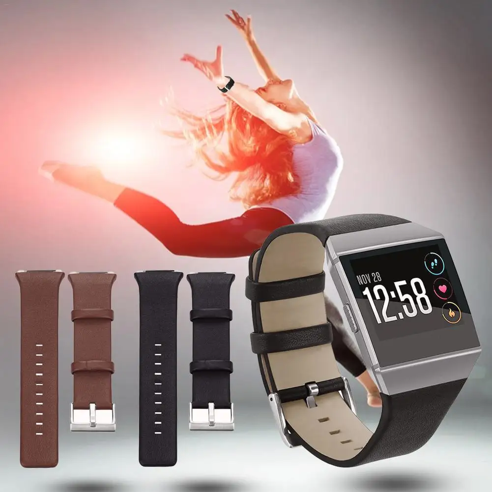 Ремешок для часов из натуральной кожи ремешок для Fitbit Ionic смарт-спортивные часы аксессуары перфорированная кожа сменный ремешок для часов