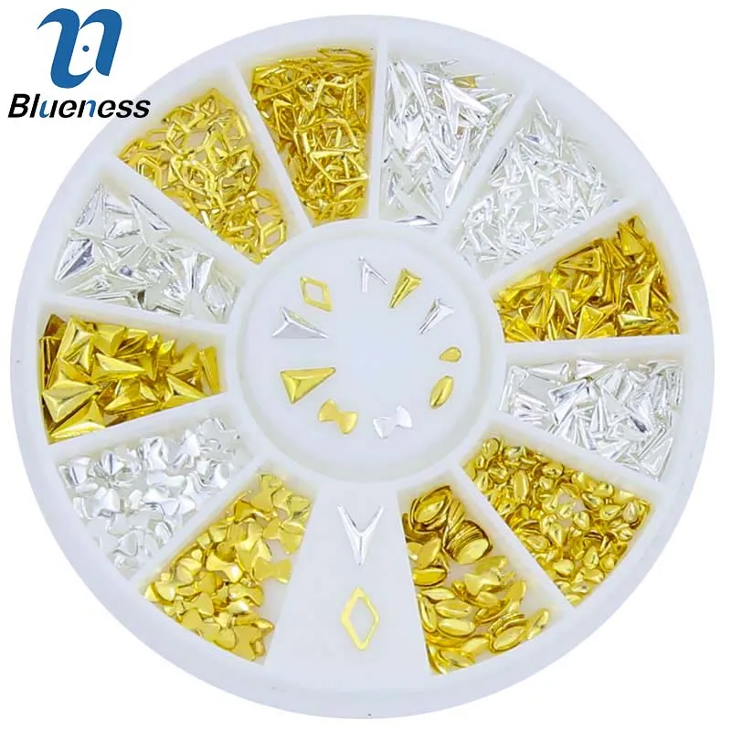 1 кор./лот для дизайна ногтей гвоздики в японском стиле золотистого и серебряного