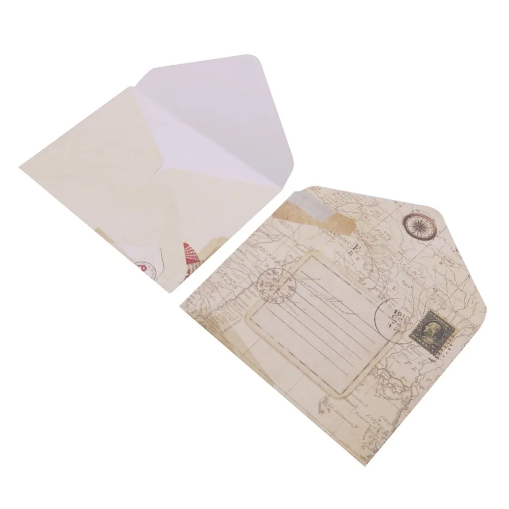 12 шт. 96*72 мм винтажные маленькие Мини крафт-бумажные конверты для окон свадебные приглашения конверт Подарочный конверт-открытка пакет для сообщений