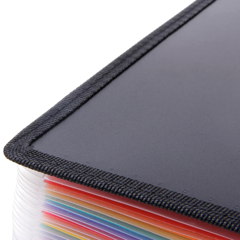 Папка-гармошка для документов 24 карман черный аккордеон A4 папка школьные офисные принадлежности