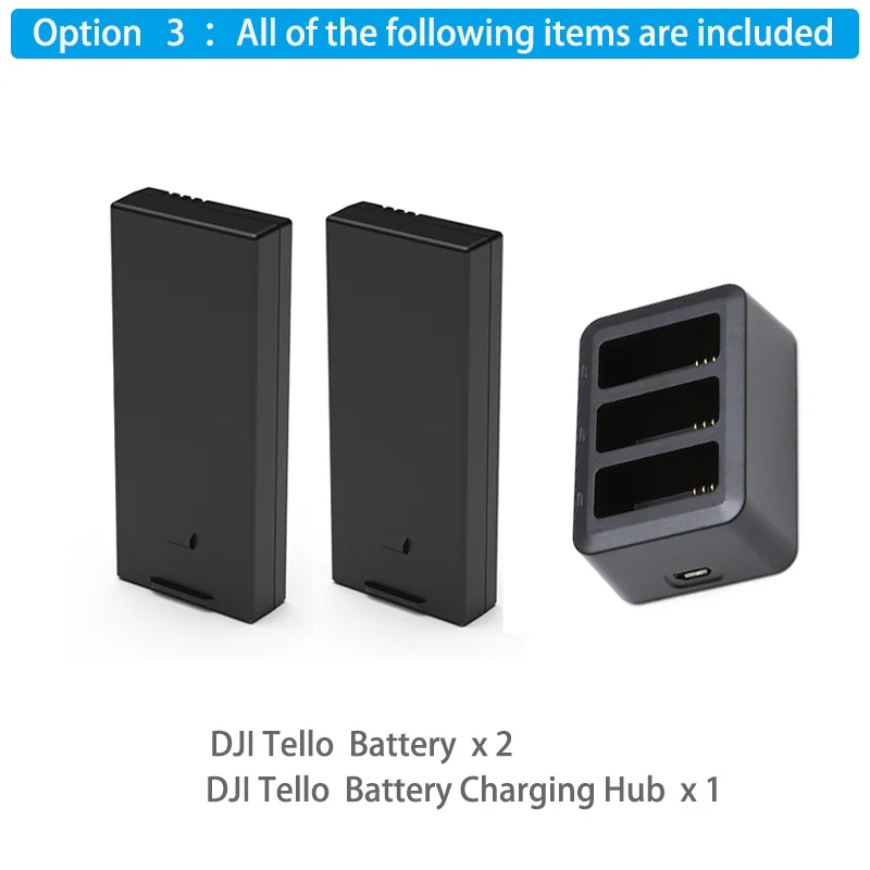 Аккумулятор DJI Tello с зарядным аккумулятором DJI Tello Hub1100 мАч 3,8 в для мини-дрона DJI Tello аксессуары для летного аккумулятора - Цвет: Option 3