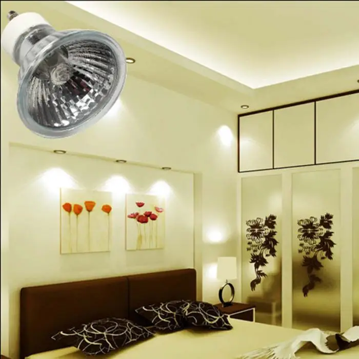 Супер яркий GU 10 + C 50 W 220 V-240 V галогенная лампа освещения лампы LKS99