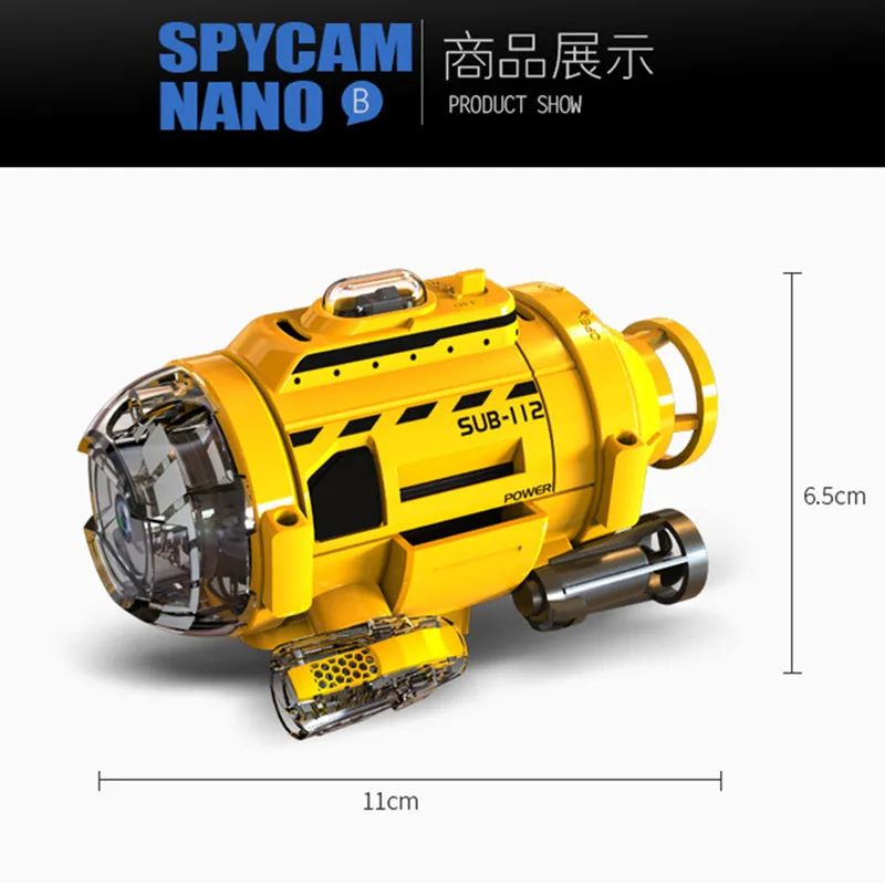 RC мини подводная лодка с камерой 3CH перезаряжаемая лодка Водонепроницаемая подводная лодка для детей Детские игрушки