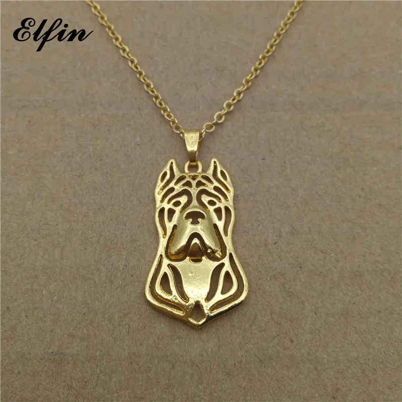 Elfin 2018 Trendy Cane Corso Necklace Gold Color Silver Color Dog