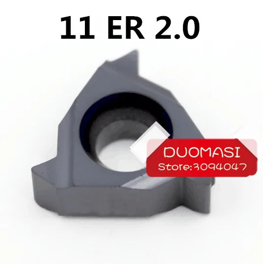

Free Shipping 11ER 2.0ISO Carbide Threading Inserts 2.0 Pitch External Cutting Tips,Indexable Inserts for Threaded tool SER