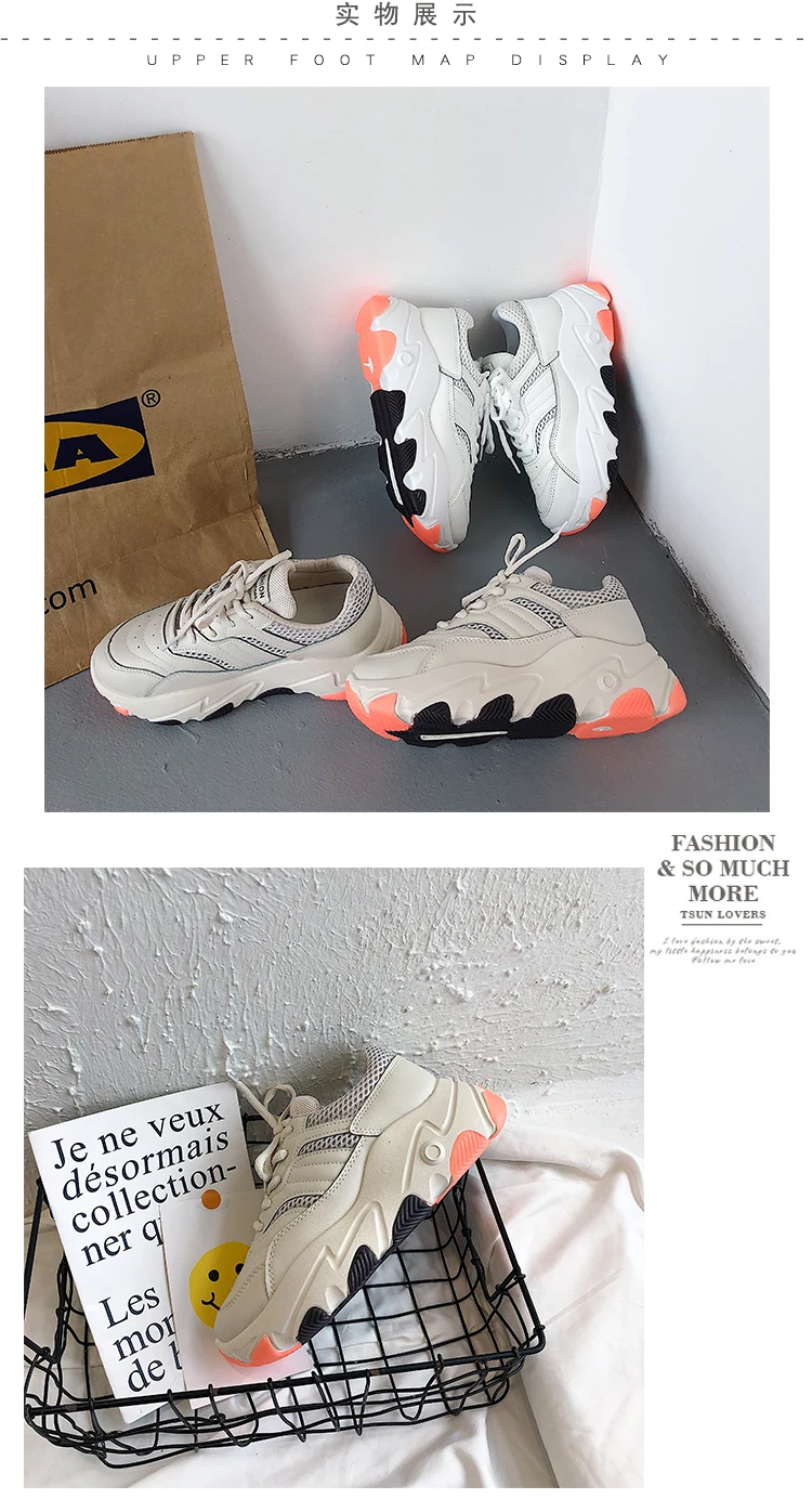 LMCAVASUN Sneakers Women Trainers Platform White Sneakers Wedges Mesh Ladies Casual Shoes zapatillas chunky mujer plataforma