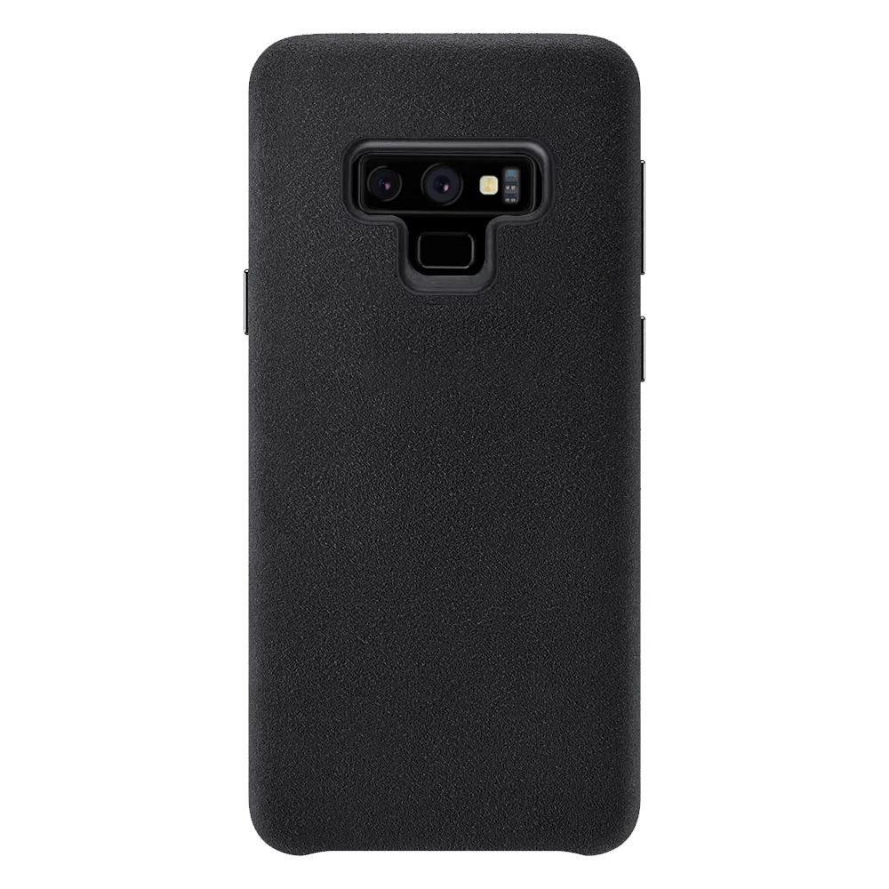 Beyour официальный стиль для samsung Note 9 чехол Роскошный натуральная замша кожа Встроенная защитная крышка celular смартфон - Цвет: black