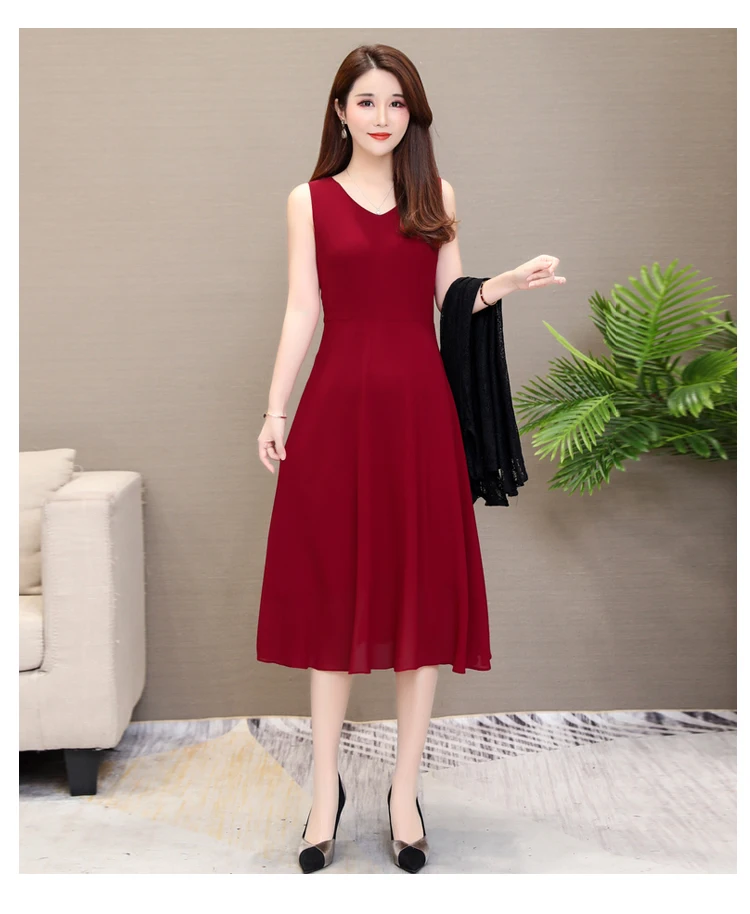 Vestido Mujer летнее женское платье из двух частей элегантное офисное женское приталенное платье плюс размер женское платье среднего возраста BV41