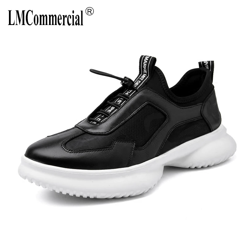

2018 spring summer new men's shoes Genuine leather casual breathable sneaker shoes men all-match cowhide Leisure shoes