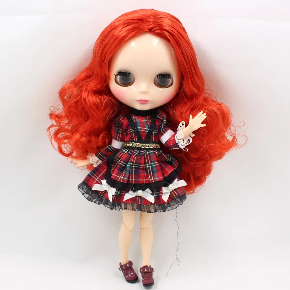 Fortune Days Nude Blyth Кукла № BL1248 красные волосы суставы тела телесного цвета кожи завод Blyth костюм для настройки для нее