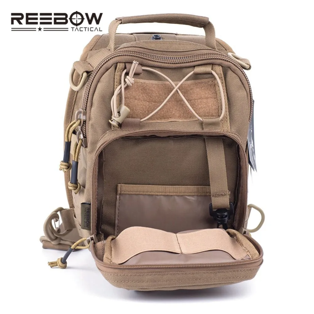 Reebow Тактический Для мужчин открытый sling bag Молл груди пакет для Охота Бег Airsoft спортивный Пейнтбол 1000D Cordura камуфляж мешок