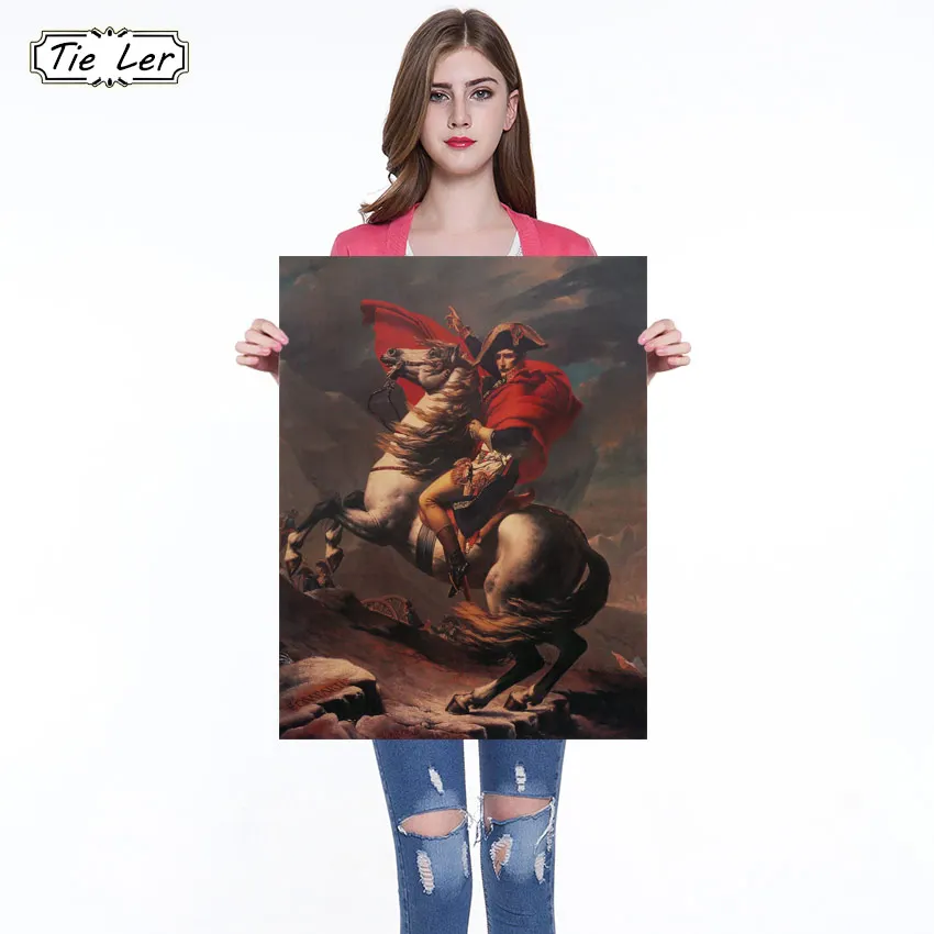 

Famous People Napoleone Oil Painting Classic Wall Sticker Bar Poster Retro Poster Decorative Painting 51x36cm