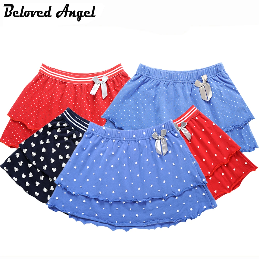 Gadis Rok Musim Panas 5 Katun Gaya Lapisan Ganda Bayi Perempuan Anak