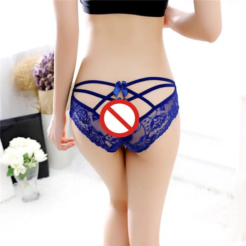 Dark Blue Новые женские кружевные Эластичные Цветочные кружевные женские трусы, прозрачные кокетливые женские трусики, дышащее нижнее белье, нижнее белье# YLE0 - Цвет: Dark Blue