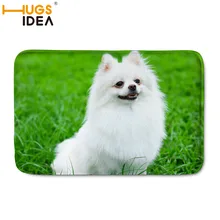 HUGSIDEA белый Рисунок собаки фланелевый ковер Гостиная Спальня дверь ковер 59x40 см Кухня Ванная комната Противоскользящие коврики для прихожей