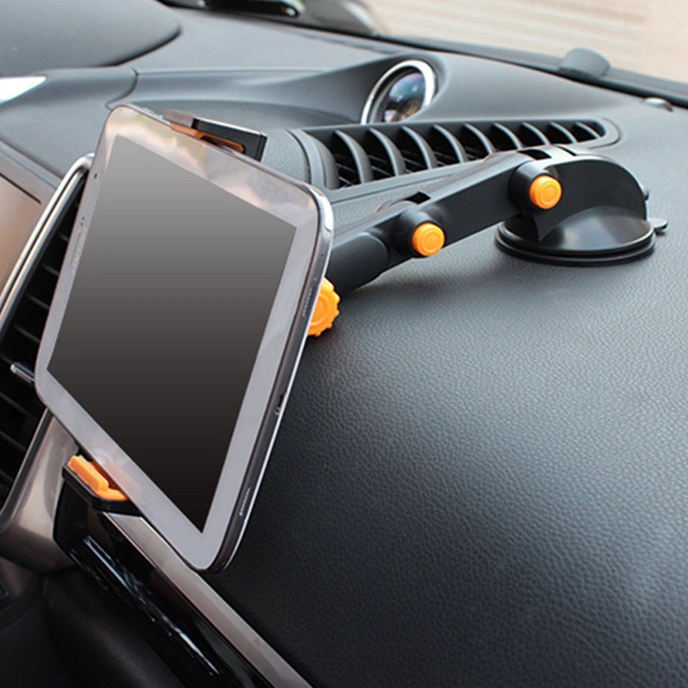 360 градусов Автомобильный держатель лобового стекла для 7-1" iPad Mini/2/3/4/Air iPhone Tablet gps мобильный телефон