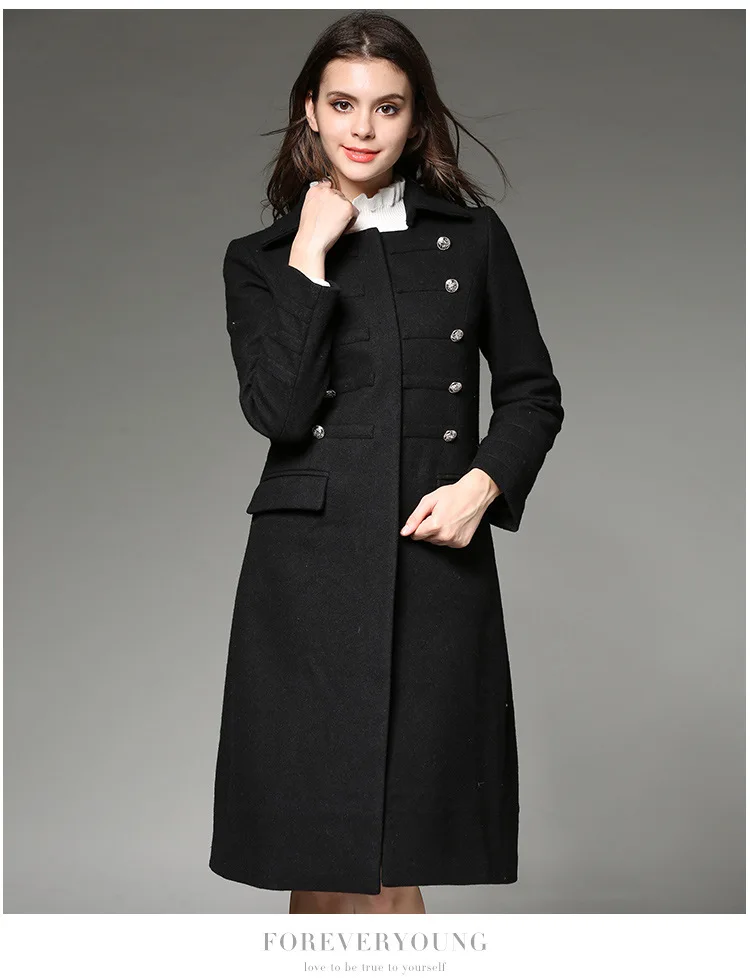 Royal British Style Trench Coat for Women 2017 New Long Women Overcoat