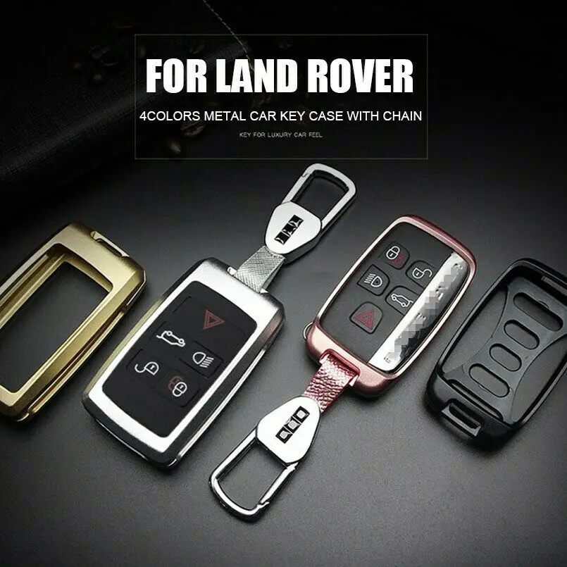 

High Quality Metal Car Key Case Fob Shell Cover Holder Keychain For Landrover Range Rover Freelander Evoque Discovery