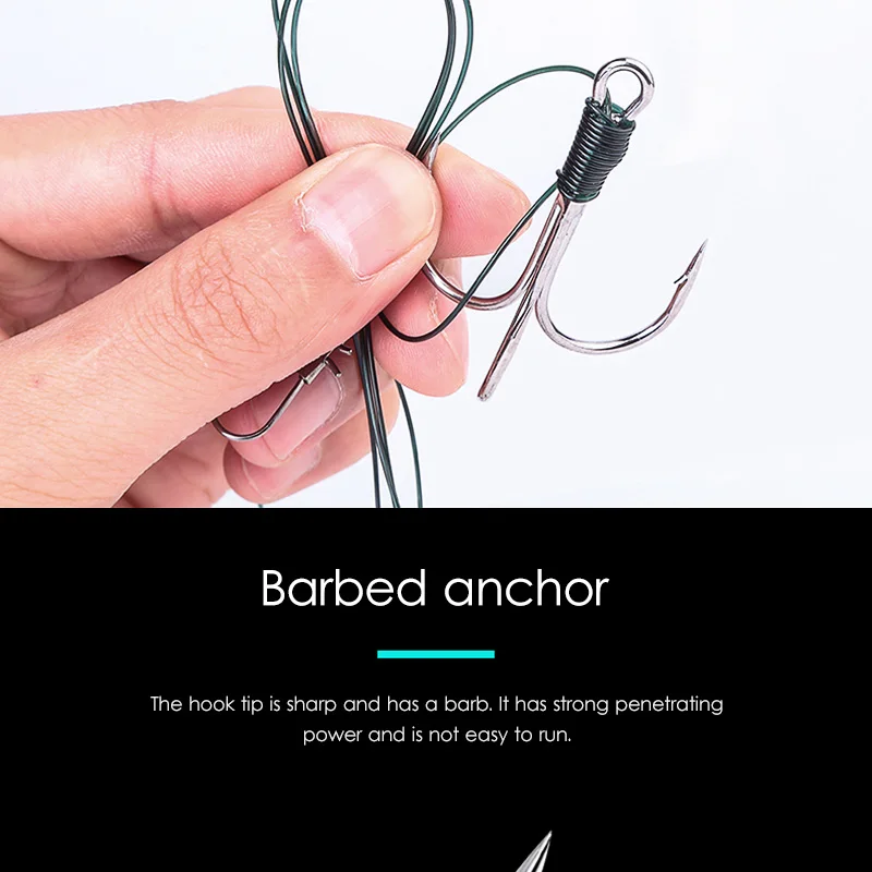 Lawaia Hooks Fishing Three Anchor Hook Line Group Hook Set Handmade With Barbed Three-jaw Hook Fishing Tackle Carp Fishing Tools