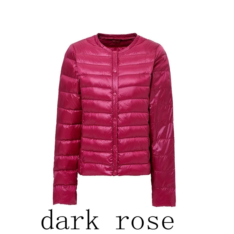 dark rose Бренд NewBang, женский пуховик, ультра легкий пуховик, Женское пальто без воротника, пуховый светильник, портативная тонкая куртка - Цвет: dark rose