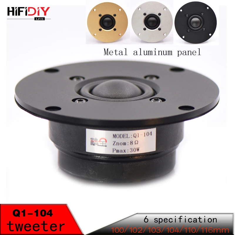 Hifidiy LIVE Q1-104 шарик купол стерео дома плёнки тройной громкоговоритель Hi-Fi 4 дюйма твитер Динамик блок Шелковый мембрана 8OHM 30W