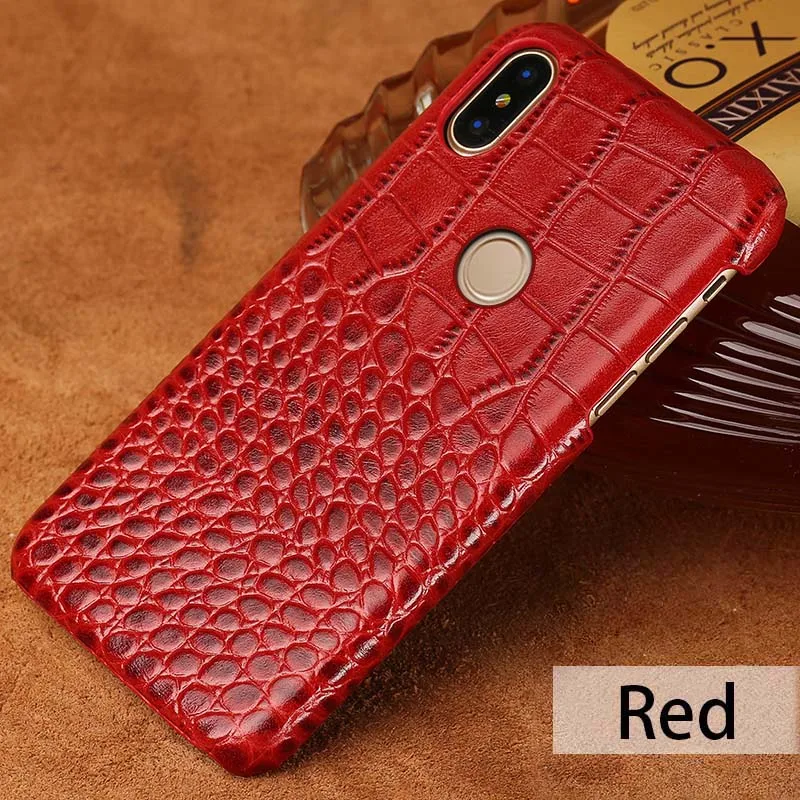 Натуральная кожа чехол для Xiaomi mi Pocophone F1 9 8 8lite 8SE 6 A1 A2 телефон чехол s Red mi 4 4X Plus Примечание 7 5 6 iPad Pro Max 2 X крышка - Цвет: Красный