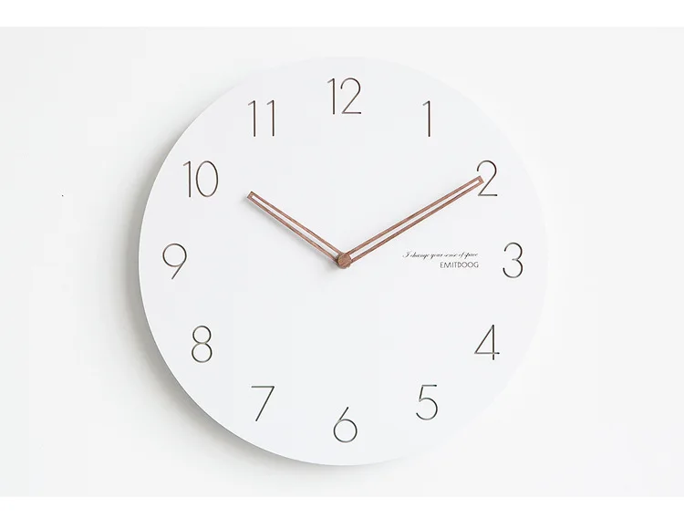 Bedroom Home European Wall Clock Silent Clock 12 Inch Nordic Clock Living Room Modern Minimalist Creative Clock