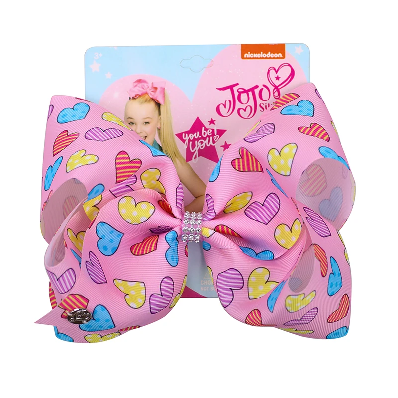 Подарок на день Святого Валентина " Jojo Siwa банты для девочек заколки для волос бант ручной работы Шпилька Модные аксессуары для волос