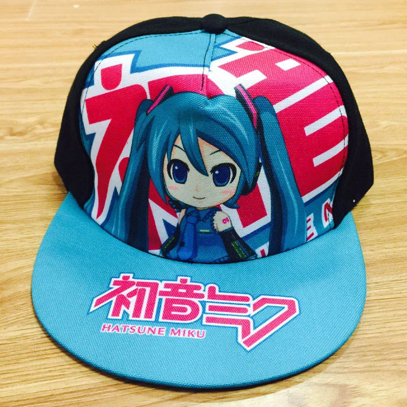 Hatsune Miku Товары: аниме двойная звезда Экзорцистов Повседневное Открытый Сетчатая шапка хип-хопа Кепки - Цвет: Hatsune Miku