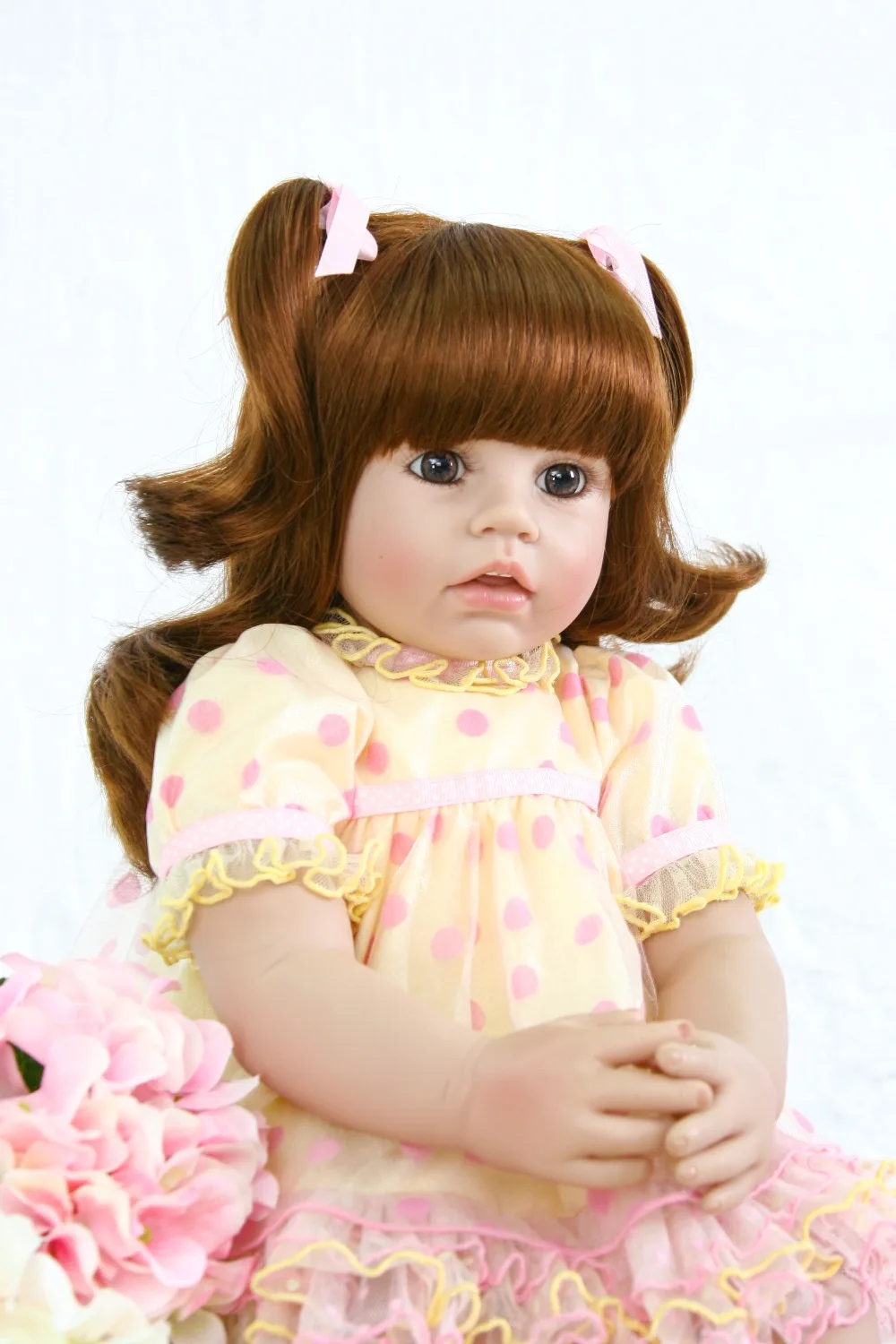 2" силиконовые игрушки Reborn Baby Doll как настоящая виниловая ручная работа Милая принцесса младенец куклы Девочки Bonecas игрушки