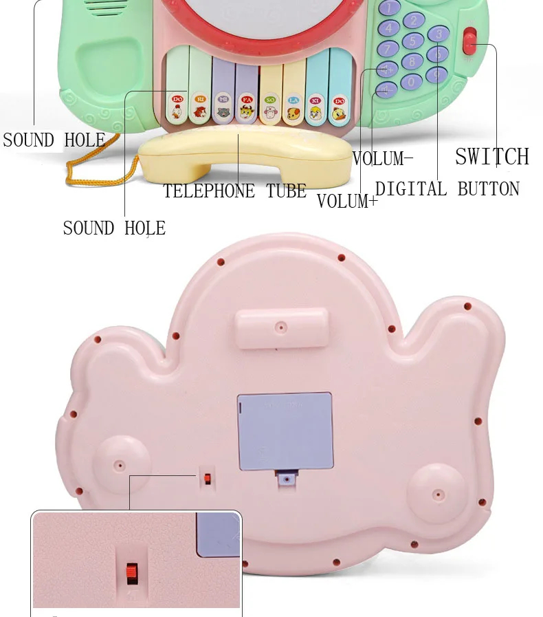 Многофункциональный Детские телефон раннее образование Логические игрушки детям с легкой песней история счастливое детство