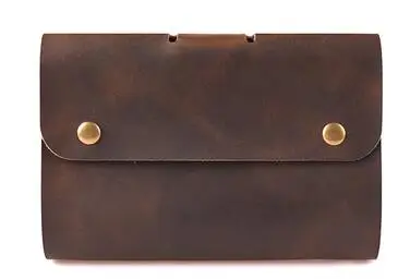 brown AETOO Crazy horse, ручная работа, кожа коровы, блокнот для путешествий, А6, свободная книга, дневник, блокнот, блокнот - Цвет: brown