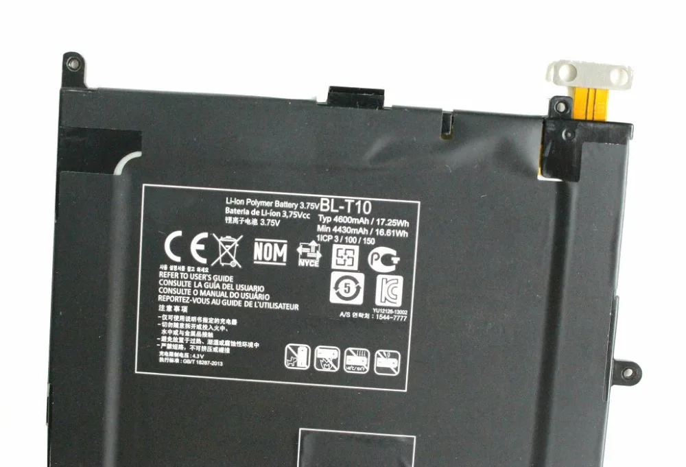 1x4600 мАч/17.25Wh 3.75VDC BL-T10/BLT10/BL T10 Замена Батарея для LG Optimus G Pad G планшет 8,3 дюймов V500 VK810 GPad