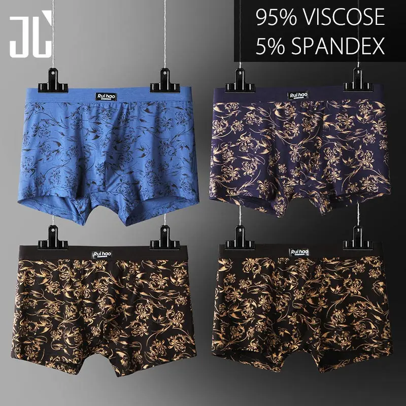 JL Для мужчин Boxer 4 Pack мягкие трусы-шорты для Для мужчин дышащий не увядать боксеры мужские трусы сексуальные трусы мужские боксеры Для мужчин s нижнее белье