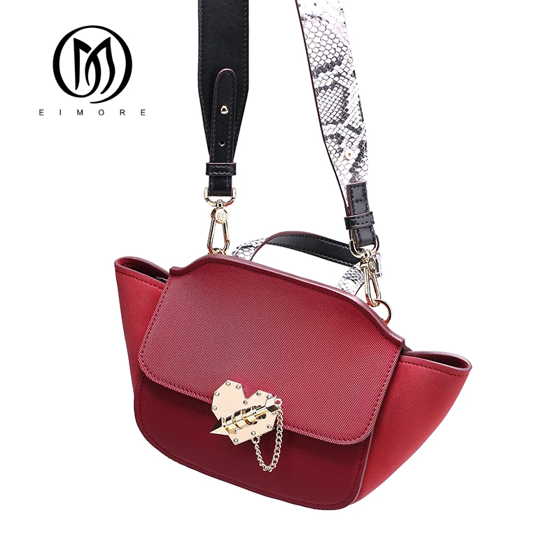 

EIMORE New Design Handbag Women Bags Genuine Leather Trapeze Bag Messenger Famous Brand Female Shoulder Bags for women 2019