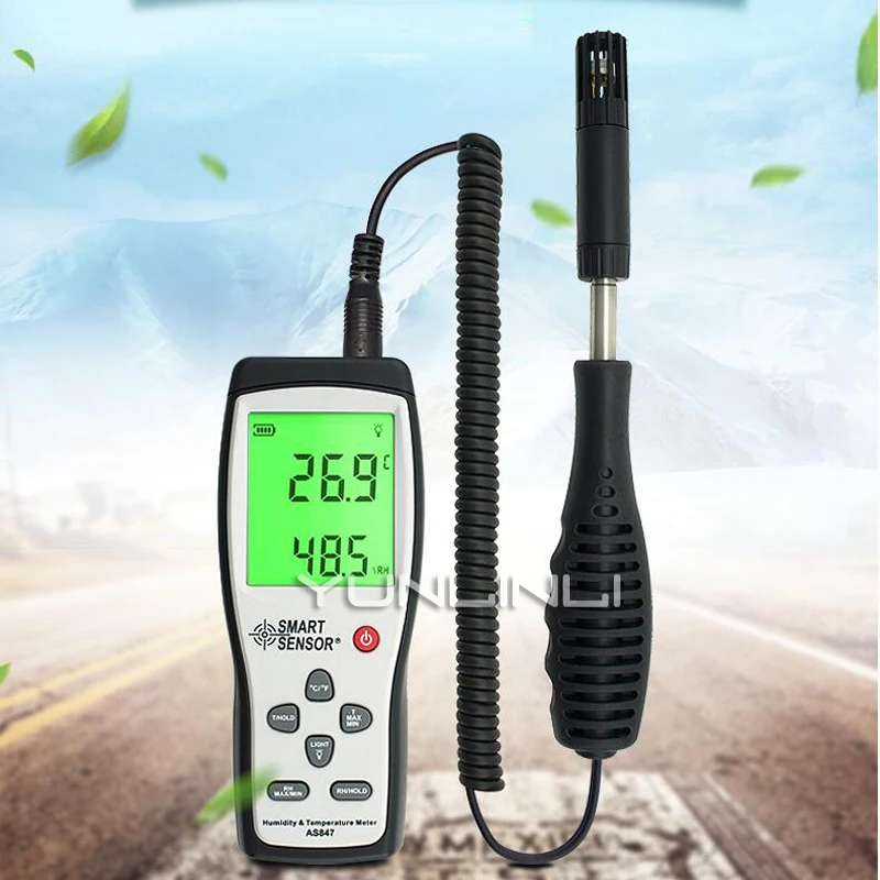 

Handheld Electronic Digital Display Temperature/Humidity Tester High Precision Digital Temperature/Humidity Meter AS847