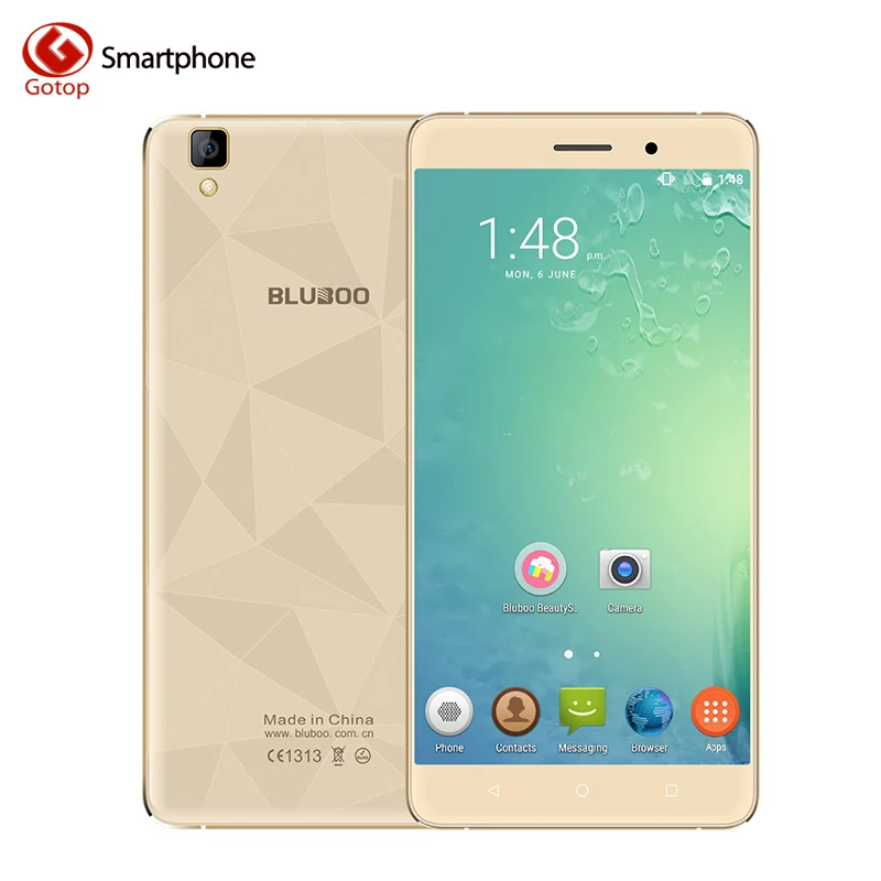 Оригинальный Bluboo Майя 5.5 Дюймов Андроид 6.0 MT6580A Четырехъядерный Мобильный Телефон