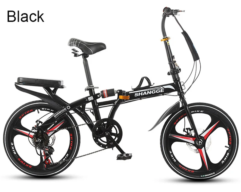 Perfect Folding Bike 20-Inch Three-Knife Speed Change Disc Brake Men And Women Ultra-Light Student Portable Bicycle 4