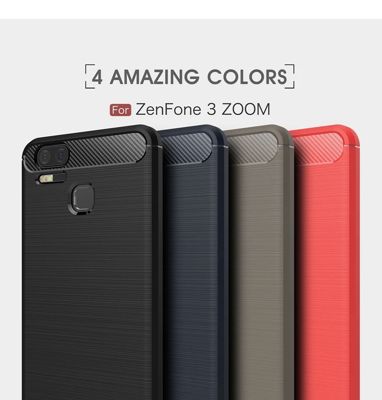Чехол TRISEOLY Capa для ASUS Zenfone 3 Zoom ZE553KL, чехол из углеродного волокна, матовый чехол из ТПУ для ASUS Zenfone 3 ZE553KL, чехол 5,5"