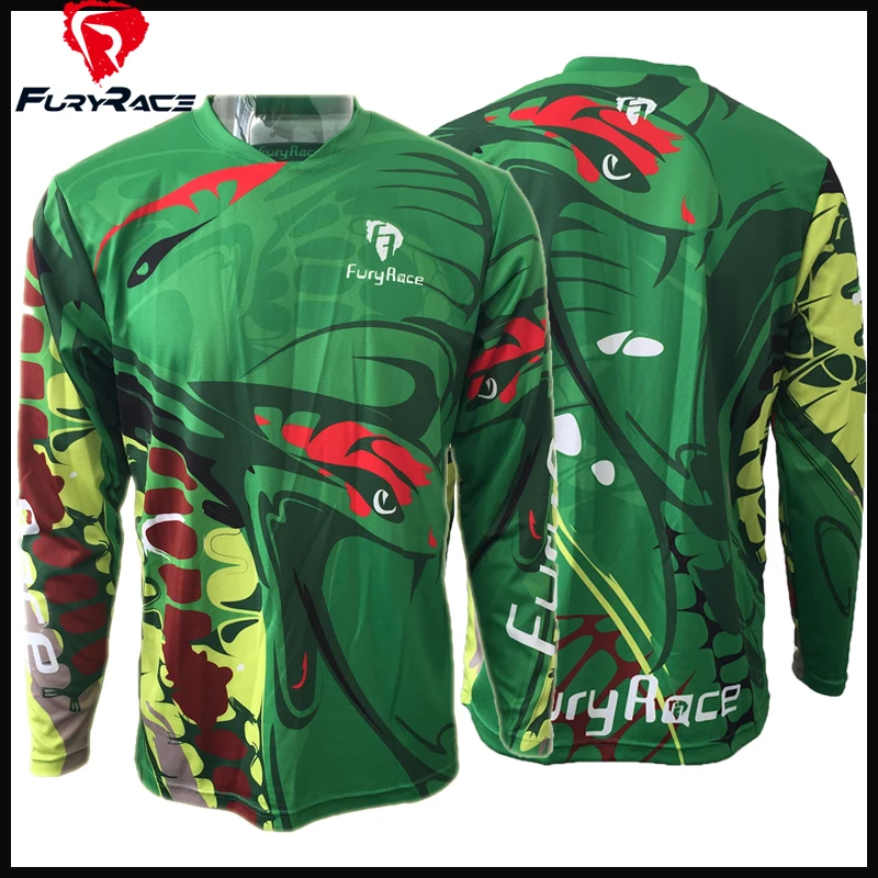 Fury Race Green Bike Jerseys Men Motorcycle Motocross Racing DH